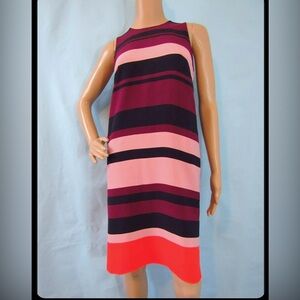 Ann Taylor Colorful Striped Midi Dress